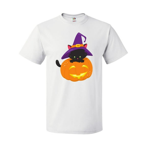 Inktastic Black Cat, Pumpkin, Cat With Witch Hat, Halloween T-Shirt