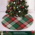 thumbnail image 6 of FMSHPON Green Red Bias Christmas Plaid Xmas Christmas Tree Skirt Stand Mat for Holiday Party Decoration Indoor Outdoor 48 inches, 6 of 6