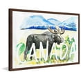 thumbnail image 3 of "Moose - Canada White" Framed Painting Print, 3 of 5