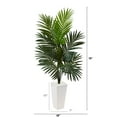 thumbnail image 2 of Nearly Natural 54" Kentia Palm Artificial Tree in White Tower Planter, 2 of 6