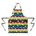 thumbnail image 2 of Pioneer Flower Floral Print Pattern Apron for Women and Men, Cotton Linen Waterproof with Pockets, Adjustable, 33x27 Inch for Kitchen, Gardening, BBQ, Salon, 2 of 6