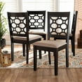 thumbnail image 3 of Bowery Hill Upholstered and Brown Finished Wood 4-Piece Dining Chair Set, 3 of 6