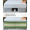 thumbnail image 6 of Sage Green Bed Skirt King Size 18" Drop Ombre Stripe Ruffled Wrap Around Bed Skirts Adjustable Elastic Bedskirt Dust Ruffle for King Size Bed, 6 of 7