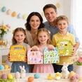 thumbnail image 6 of 12 Pcs Easter Treat Boxes Paper Easter Gift Box Party Favor Small Treat Boxes Basket with Handle Bunny Eggs Containers for Kids, 6.3 x 3.5 x 4.7 Inch, 6 of 6