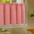 thumbnail image 5 of Cadancy Curtain Gingham Pattern Short Tier Fabric for Kitchen Cafe Doorway Window Rod Pocket Half Panel Privacy Panel Bedroom Bathroom Home Decor, 5 of 6
