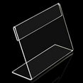 thumbnail image 3 of Set of 20PCS Mini Sign Display Holder, L Shape Clear Acrylic Price Card Tag Label Stand with your family, 3 of 5