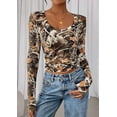 thumbnail image 3 of PRETTYGARDEN Womens Long Sleeve T Shirts Fall Trendy Deep V Neck Slim Fit Basic Crop Tops Casual Going Out Top, 3 of 10