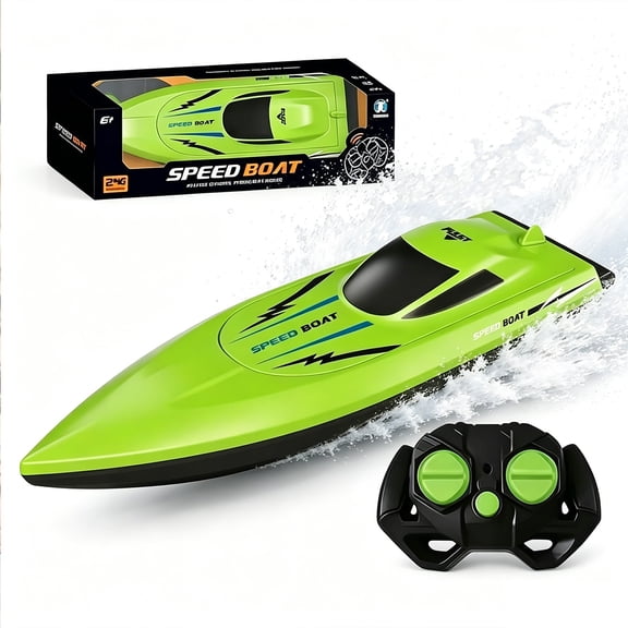 2.4G High-Speed RC Boat with Dual Motors, High-Speed Waterproof Fast Remote Control Boats for Pools and Lakes, Waterproof Electric Dual Motor Racing Boat Outdoor Water Toy for Pools Lakes