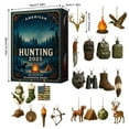 thumbnail image 3 of Hunting Theme Advent Calendar 2025, 24 Days Christmas Countdown Calendar with 2D Acrylic Hunting Charms, Outdoor Adventure Holiday Decor for Seasonal Display, 3 of 8