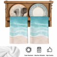 thumbnail image 5 of Teal Blue Coastal Kitchen Towels Set of 4, Waves Summer Beach Ocean Sea Absorbent Dish Towels for Kitchen, Microfiber Hand Towel, Quick Drying Tea Towel for Cleaning Decorative Dishcloths, 5 of 7