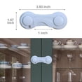 thumbnail image 2 of Cabinet Door Locks for Baby Proof and Child Safety, 10 Pack Cabinet Locks with Adhesive for Drawer Cupboards Fridge Closet and Pantry, Childproof Door Latch for Protecting Kids (White-10PCS), 2 of 7