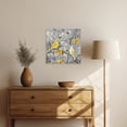 thumbnail image 4 of ZHONGYUTONG Bird Canvas Wall Art Grey and Yellow Painting Love Birds Picture Birds on Tree Branches Artwork for Bedroom Decor Framed (20.00" x 20.00"), 4 of 5