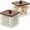 brown, variant on Qtip Holder for Bathroom - Walnut Wood Lid Acrylic Cotton Swab Dispenser, Clear Apothecary Jar for Cotton Balls, Pads, Flossers, Farmhouse Vanity Storage Organizer (2 pack)