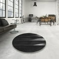 thumbnail image 4 of Ahgly Company Machine Washable Indoor Round Transitional Night Black Area Rugs, 4' Round, 4 of 7