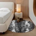 thumbnail image 2 of Round Rug 3.3Ft Washable Non-Slip, Leopard Stripes Circle Area Rugs for Living Room Bedroom, Vintage Black White Animals Texture Indoor Floor Mats Carpet Runner for Home Decor Aesthetic, 2 of 8