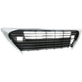 thumbnail image 2 of Bumper Grille Compatible With 2016-2018 Lexus ES300h ES350 Front Black Shell w/ Gray Insert, 2 of 3