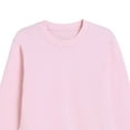thumbnail image 4 of Ulanda Girls Oversized Long Sleeve Shirts Kids Fashion Crewneck Tunic Tops Curved Hem Tees 7-14 Years (Pink, 7-8 Years), 4 of 5