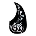 thumbnail image 1 of 10 Pcs Autocollant de Protection Paster Exquis Instruments Accessoires Anti-Rayures Couverture Anti-Poussière Résistance à l'Usure Guitare Fournitures Noir / Argent Fleur, 1 of 9