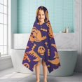 thumbnail image 6 of Halloween Spooky Icons Pattern Hooded Bath Towel，50"x30" for Ages 3 To 12 Kids, Quick Dry Lightweight Soft Microfiber Hood Beach Towel Cover Up for Kids, 6 of 7