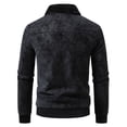 thumbnail image 3 of Men's Commuter Casual Fall Winter New Thick Faux Fur Collar Jacket, Plush Lining Warm Coat, Stylish Outerwear for Men, 3 of 8