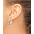 thumbnail image 3 of Sterling Silver Cz Loop Post Dangle Earrings (26.1 X 5.5) Made In Vietnam qe15438, 3 of 5