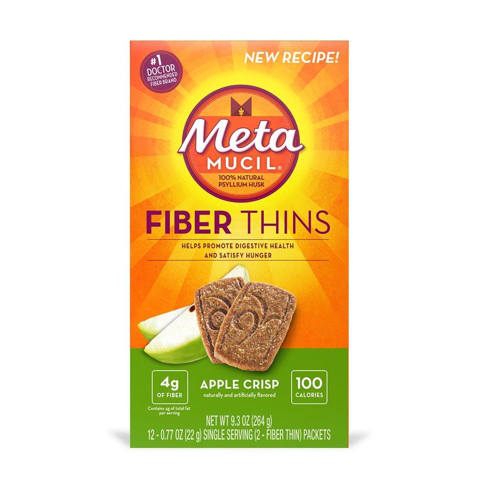 Metamucil MultiGrain Fiber Wafers Apple Crisp, 12 Ea, 2 Pack