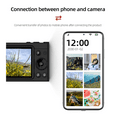 thumbnail image 3 of Caméra Numérique HD CCD 4K Objectif Autofocus 64MP Zoom 28X Compact Point et Beauté Blanc, 3 of 8