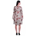 thumbnail image 4 of Moomaya Robe Longue à Manches Longues Imprimée Longueur Genou Robe d'Été Évasée, 4 of 6