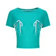 thumbnail image 5 of pstuiky Womens Tops Casual Oversized Crew Neck Short Sleeve Ladies Tops Comfort Loose Fit Solid Color Athletic Shirts Blouses for Women, 5 of 7