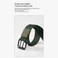 thumbnail image 7 of Jessboyy Canvas Belt for Men Double Prong Buckle Webbing Belts Stretchy Mens Belts for Hiking Outdoor Work Army Green,Free Size, 7 of 7
