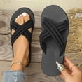 thumbnail image 6 of Xijirk Women's Padded Strap Slide Sandals Comfortable Open-Toe Slippers for Summer & Beach Wear,6, 6 of 9