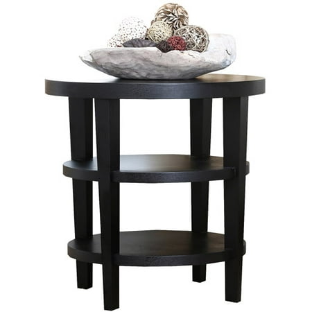 Abbyson Living Madrid Solid Oak Wood End Table, Espresso
