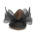 thumbnail image 2 of FSJ Women Chic Mesh Bowknot Ballet Shoes Pointed Toe Slip on Low Heel Flats Comfortable Prom Dance Shoes Size 8 Black, 2 of 4