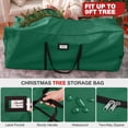 thumbnail image 4 of Ayieyill 3Pcs Christmas Tree Storage Bag, Christmas Tree Bag for 9 FT Artificial Trees, Durable Waterproof with Reinforced Carrying Handles (9 FT, Green), 4 of 6
