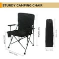thumbnail image 2 of Portable Camping Chairs- Lightweight, Back with Side Pockets & Cup Holder,Large Foldable Camping Chair for Tailgating, Firepits,Fishing, Hiking, Travel, Picnic, Beach , & More, 2 of 8