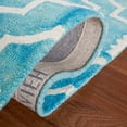 thumbnail image 6 of Safavieh Dip Dye Lairos Distressed Wool Area Rug, Turquoise/Ivory, 2'6" x 4', 6 of 12