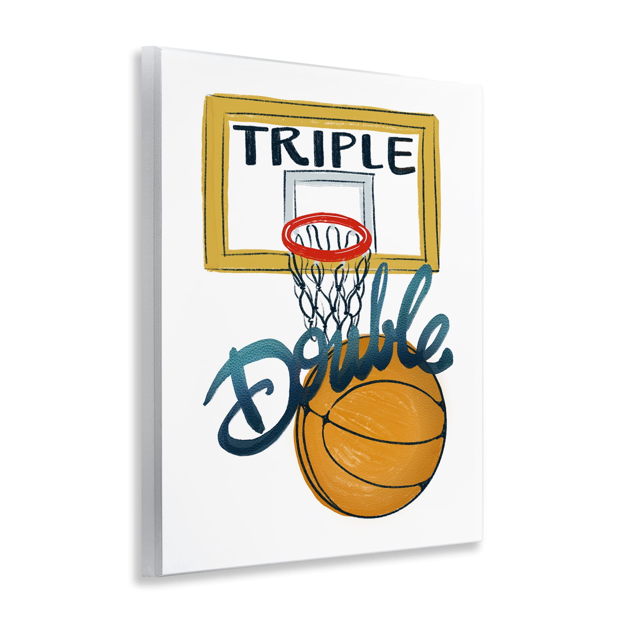 Triple Double Basketball Wall Plaque Art, design by Connie Summers
