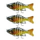 thumbnail image 2 of Soidarity Paquete de 3 señuelos de pesca de plástico de agua salada cebo falso atracción al aire libre Swimbaits artificiales Crankbait accesorio 10cm Pescar Tipo 1 Soidarity OD023723-01, 2 of 6