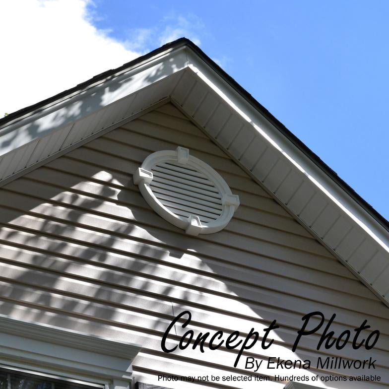 18"W x 24"H Eyebrow Urethane Gable Vent Louver, Functional