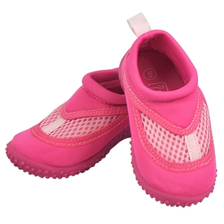Iplay Baby Girls Sand and Water Swim Shoes Kids Aqua Socks for Babies, Infants, Toddlers, and Children Hot Pink Size 5 / Zapatos De (Best Baby Water Shoes)