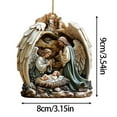 thumbnail image 5 of 2025 Christmas Nativity Scene Ornaments Religious Acrylic 2D Hanging Pendant The Birth of Jesus Christian Christmas Tree Decorations Xmas Holiday Memorial Keepsake Gift, 5 of 9