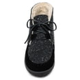 thumbnail image 2 of Minnetonka Women's Torrey Suede Indoor and Outdoor Bootie Slippers 7 M Black, 2 of 3