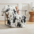 thumbnail image 2 of Cozy Cow Print Faux Fur Throw Blanket, Animal Printed Blankets Super Soft Warm Thick Fluffy Throws Home Decor for Couch Bed Sofa Women, 2 of 9