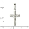 thumbnail image 4 of Sterling Silver Polished Crucifix Pendant (31.3 X 13) Made In India qc9096, 4 of 5