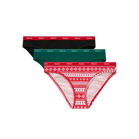 Hanes Originals Womens Bikini Underwear  Breathable Cotton Stretch  3-Pack