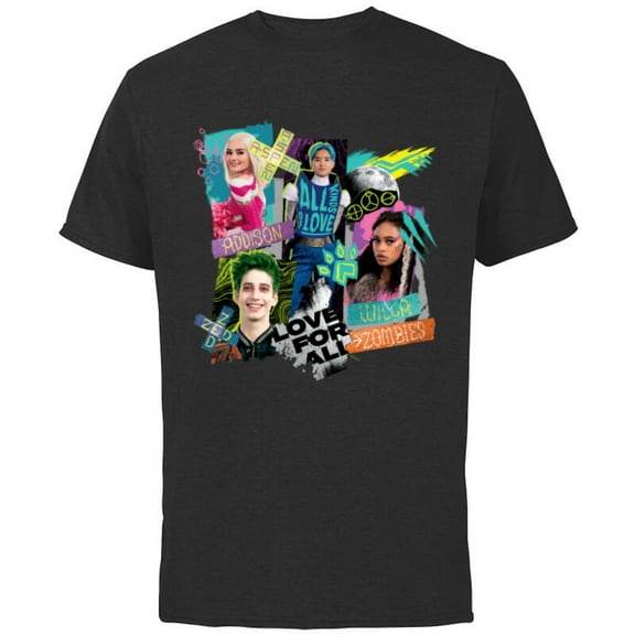 Disney Channel Zombies 3 Love for All, All Kinds of Love - Short Sleeve Cotton T-Shirt for Adults - Customized-Navy