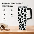 thumbnail image 6 of 40oz Cow Tumbler With Handle,Cow Print Gifts for Women,Cow Print skinny Tumbler with lid and Straw,Cow Print Coffee Travel Mug Cup Water bottle,Cow Print Stuff, 6 of 6