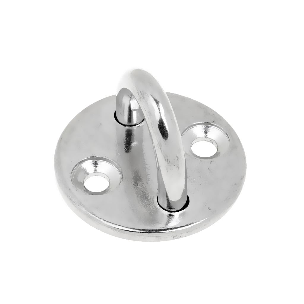 2Pcs 304 Stainless Steel Pad Eye Plate with Round Ring Marine Boat Hardware 