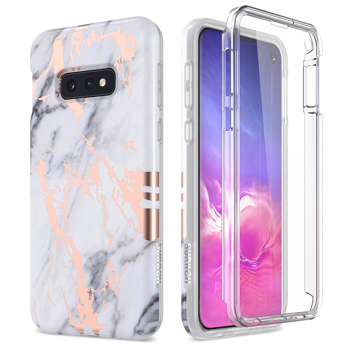 SURITCH Case for Galaxy S10e, Builtin Screen Protector Geometric