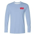 thumbnail image 4 of Maean Men Valentine's Day Shirts Long Sleeve Basic Tee Heart Ptinted Crewneck Comfy Loose Tshirts, 4 of 5